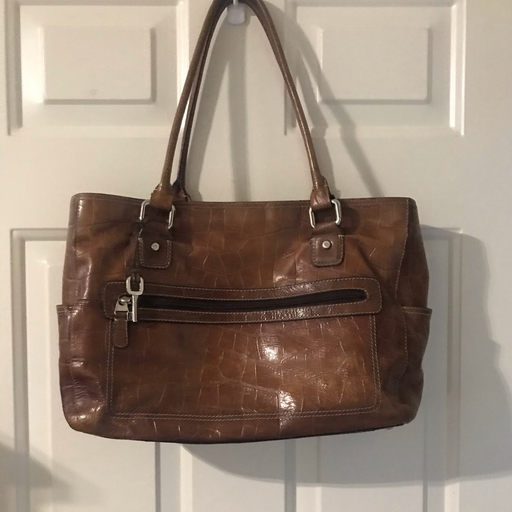 Fossil brown leather purse